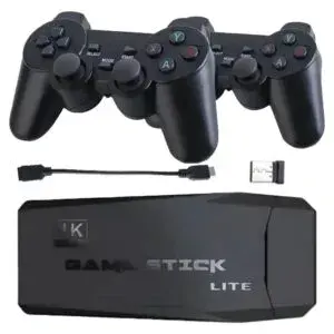 Игровая приставка беспроводная 64Гб, 4K Ultra HD c 2 джойстиками Game Stick Lite M8  / Игровая консоль