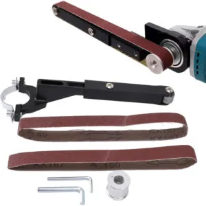 Насадка гриндер на болгарку 27х2см + 2 ленты / Шлифовальная насадка на болгарку / Ленточная насадка на УШМ