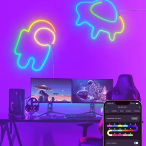 Умная неоновая лента RGB от USB, 5м, с Bluetooth + Пульт, SFK-11 / Гибкий неон / Гибкая светодиодная лента