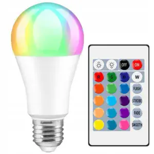 Светодиодная LED лампа 9Вт + пульт, Anslut Standard Bulb / Цветная RGB лампочка с патроном E27