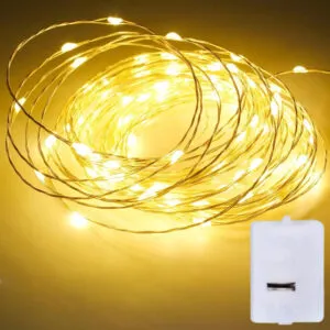 Гирлянда на батарейках, 2 м, (20LED) Теплый белый / Светодиодная гирлянда / Новогодняя гирлянда для декора