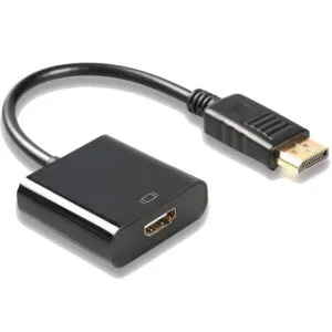 Переходник DisplayPort на HDMI 4K (23,5см), Черный / Конвертер DisplayPort-HDMI / Переходник для монитора