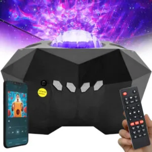 Ночник проектор звездного неба от USB, с колонкой и пультом / Детский светильник / Ночник звездное небо