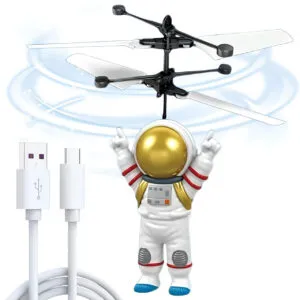 Индукционная игрушка астронавт 17х15см, с подсветкой, USB, Astronauts / Летающая игрушка / Летающий астронавт