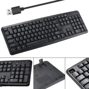 Проводная клавиатура мембранная, от USB, KEYBOARD K107 / Клавиатура для компьютера / Клавиатура для ПК