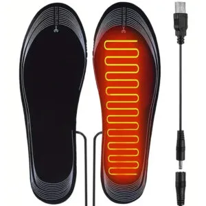 Стельки с подогревом от USB, до 50°C, Размер 35-45 / Термостельки для ног / Тонкие стельки от повербанка