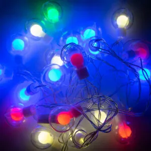 Гирлянда Лампочки в шаре от 220В, 5м, 20LED, XMAS, Разноцветная / Ретро гирлянда / Гирлянда лампочки