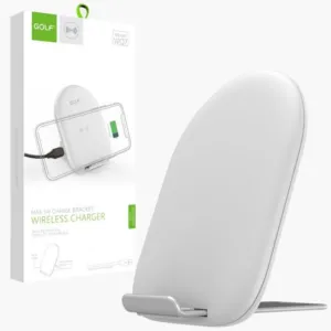 Беспроводное зарядное устройство для телефона 10Вт, GOLF GF-WQ7, Белый / Подставка - зарядка для телефона