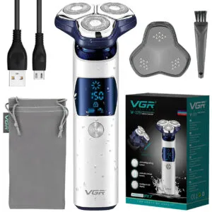 Роторная электробритва для влажного и сухого бритья, с USB, VGR V-328 / Мужская бритва аккумуляторная