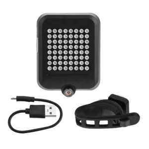 Велофара задняя с автоматическим поворотником, от USB, AQY-0100 / Велофонарь задний / Велосипедный фонарь