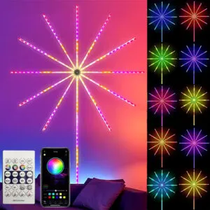 Светодиодная лента Фейерверк от USB, с Bluetooth и пультом / RGB лента с блютузом / Смарт лед лента