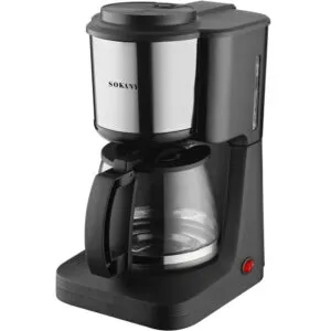 Капельная кофеварка 650Вт, 900 мл, SOKANY SK-125 / Электрическая кофеварка для дома / Электрокофеварка