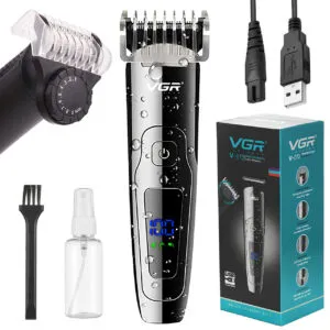 Аккумуляторная машинка для стрижки волос, с USB, VGR V-072 / Мужской триммер для стрижки / Триммер для бороды