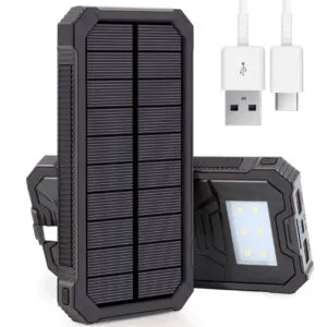 Повербанк на солнечной батарее с фонариком, 50000мАч, KL-110 / Павер банк / Power bank / Внешний аккумулятор