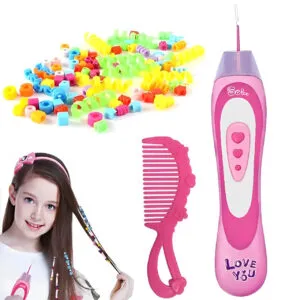 Набор для плетения косичек из бисера / Детский набор стилиста / Набор для украшения волос / Бисер для волос