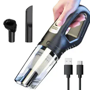 Автомобильный пылесос с насадками 30Вт, от USB, DC-6222 / Ручной пылесос для машины / Беспроводной пылесос