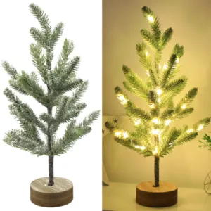 Светодиодная лампа Ёлка на батарейках (3хАА), Теплый белый / Настольный светильник декоративный ёлочка