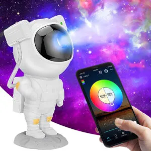Лазерный ночник-проектор, управление телефоном, с USB, Астронавт / Ночник звездное небо / Проектор астронавт