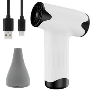 Портативный турбовентилятор 60W + 1 насадка, USB, JetFan / Аккумуляторный мини фен / Ручной турбо вентилятор