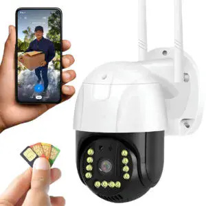 Уличная камера видеонаблюдения 4G, 3МР, C15X-H-4G / Поворотная камера наблюдения под сим карту