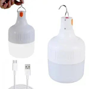 Кемпинговая лампа с крючком 9,5см 3 режима, USB, AKL-01 / Светодиодная лампа / Аккумуляторная лампа аварийная