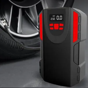 Автомобильный компрессор для подкачки шин 12В + фонарик / Насос для автомобиля / Автокомпрессор