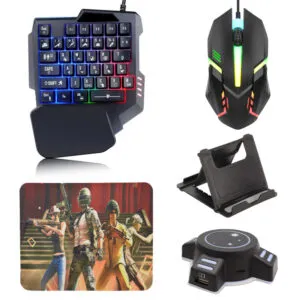 Игровой комплект Клавиатура + Мышка + Коврик + Хаб + Подставка / Набор игровой для компьютера