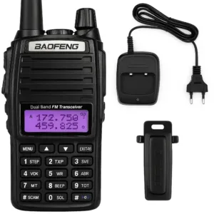 Рация до 10 км (5W, 2000 мАч) Baofeng UV-82 / Тактическая радиостанция / Рация баофенг