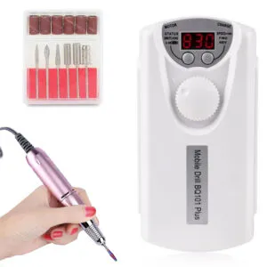 Фрезер для маникюру 45 Вт, 35000 об/мин, Mobile Drill BQ-101, Белый / Портативный фрезер