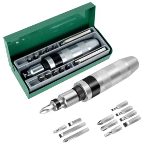 Набор ударный отверток Impact Screwdriver Set, 12 бит / Отвертка ударно-поворотная / Ударные отвертки