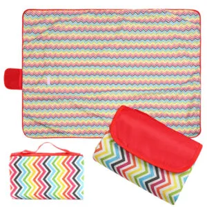 Коврик для пикника с непромокаемой подкладкой, 145х145см, NJ-528, Красный / Покрывало для пикника