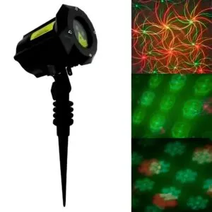 Новогодний лазерный проектор уличный RGB (12 рисунков), от сети, RD-8001 / Лазерная установка