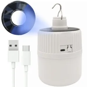 Подвесная лампа с солнечной панелью, 105мм, AKL-03  / Лед лампа на аккумуляторе / Кемпинговый фонарь