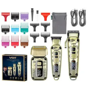 Набор для стрижки с машинкой, триммером и электробритвой-шейвером 3в1, VGR V-642 / Набор для стрижки и бритья