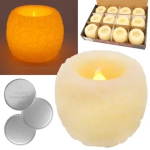 Набор декоративных свечей на батарейках, 12шт / Светодиодные свечи для декора / LED свечки для дома