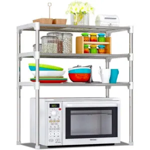 Полка органайзер для микроволновки, 65x60x25см, Multifunctional storage rack / Универсальный кухонный стеллаж