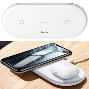 Беспроводное зарядное устройство для телефона 2в1 18 Вт, HOCO CW23 / Беспроводная зарядка для телефона от USB