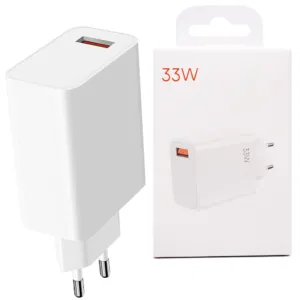 Сетевой адаптер с USB 33Вт, Белый / Блочок для зарядки / Зарядное устройство / Зарядка для телефона