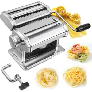 Ручная лапшерезка с раскаткой теста, 2 вида лапши / Механическая машинка для нарезки лапши / Тестораскатка
