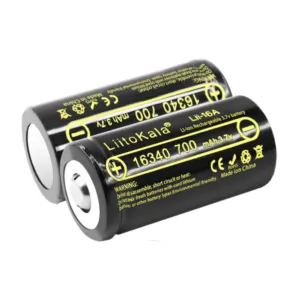 Аккумулятор 16340 Li-Ion 700mAh 3,7В, LiitoKala Lii-16A, 1шт / Многоразовая аккумуляторная батарейка литиевая