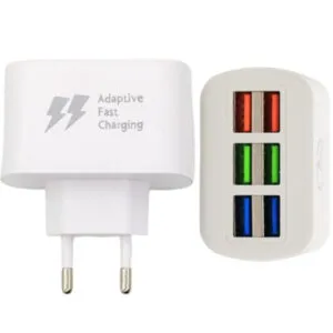 Сетевое зарядное устройство на 6 USB, 3,1 А / Сетевой адаптер / Сетевой блок питания / Зарядка для телефона