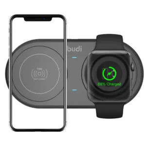 Беспроводное зарядное устройство 2в1, 15W, Budi M8J3500 / Беспроводная зарядка для телефона и часов