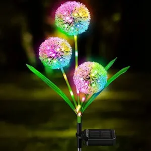 Садовый фонарь на солнечной батарее 1шт "Одуванчик" / Уличный светильник для сада / Газонный фонарь в землю