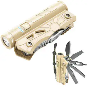 Мультитул с фонарем и функцией повербанк 5в1, LF-800 / Ручной фонарик аккумуляторный / Фонарь-мультитул