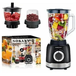 Стационарный блендер 3в1 с кофемолкой и чашей на 1,5 л SOKANY SK-JB-178 / Блендер измельчитель