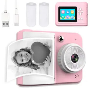Детский фотоаппарат мгновенной печати + 3 рулона бумаги, S7 / Фотоаппарат термопринтер