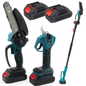 Набор аккумуляторного инструмента 3в1 + 2 АКБ 24V / Аккумуляторная пила со штангой / Аккумуляторный секатор