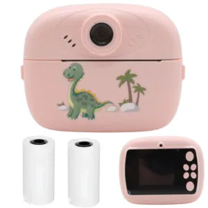 Детский фотоаппарат моментальной печати +2 рулона термобумаги / Фотокамера с ремешком на шею