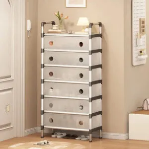 Напольная полка для обуви на 6 ярусов, 140х62х28 см / Обувная полка / Шкаф для обуви / Подставка для обуви