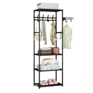 Напольная вешалка для одежды с дополнительными крючками 170×55×36см, YH-6602 / Вешалка стойка